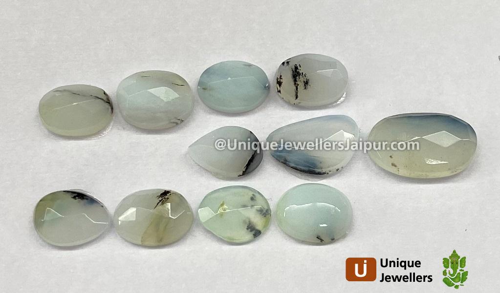 Blue Opal Peru Rose Cut Slices